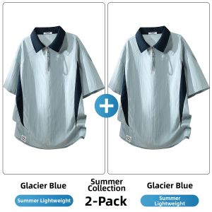 Paul Frank | Colorblock Casual Summer Light Loose Half-zip POLO Shirt