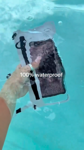 Bitplay AquaSeal 2-Way Waterproof Phone Pouch IPX8 Submersible Dry Bag for Large Smartphones Keys & Cards