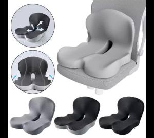 Memory Foam One-piece Seat Cushion Backrest Office Chair Cushion Massage Lumbar Support Pain Relief Breathable Car Butt Pad