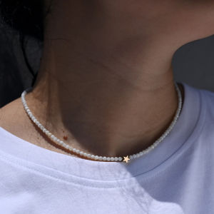 MOON GIRL Nữ Vỏ Tự Nhiên Hạt Trái Tim Vòng Cổ Choker Thời Trang Thép Không Gỉ Đồng Ngôi Sao Collares Cho Đảng