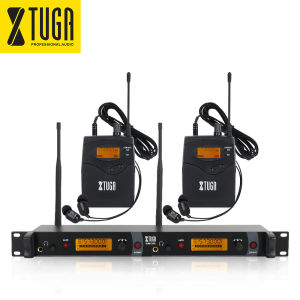 XTUGA ระบบเฝ้าระวังในหูไร้สาย UHF IEM1200 เครื่องส่งสัญญาณ 2 ช่องสัญญาณ SR2050 พร้อม ตัวรับสัญญาณ บอดี้ แพ็ค 2 ตัว เครื่องส่งสัญญาณ ชนิด SR2050 สำหรับดีเจคอนเสิร์ตการแสดงดนตรีบนเวที