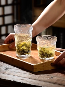 Japan Glacier Transparent Glass Mug Heat Resistance Crystal Glasses GELAS CAWAN KACA 300ml/400ml