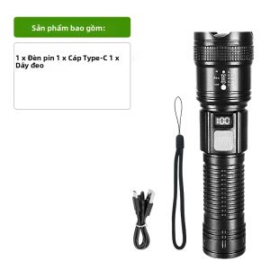 998000000LM Đèn Pin LED Sạc USB Cực Mạnh Đèn COB Tích Hợp Pin Đèn Lồng Cắm Trại Chống Nước Để Câu Cá