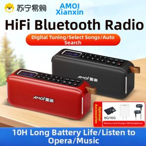 Amoi | Amoi Portable Semicondductor Bluetooth Radio Charger New Model Elderly Use Compact Personal Music Player Metal Body Dual Stereo