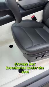 PINMOAP Under Seat Storage Box Fit For Tesla Model Y 2025 2026 Tpe Material Rear Seat Organizer Tray Increase Storage Space 1PC