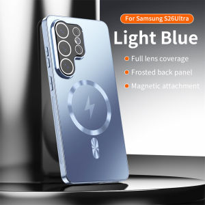 Electroplated For Magsafe Magnetic Phone Case with Camera Lens Protection For Samsung Galaxy S25 FE S22 S23 S24 S26 Ultra Cover
