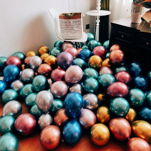 10-Inch Thickened Metallic Balloon round Birthday Party Party Scene Layout Wedding Room New House Decoration Balloon