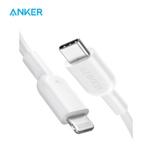 Anker USB C ถึงสายเคเบิลหลอดไฟสายเคเบิลหลอดไฟ321 USB-C (สีน้ำเงิน3ft)ได้รับการรับรอง MFiสายชาร์จสำหรับอย่างรวดเร็ว iPhone 14 Plus 14 Pro Max 13 13 Pro 12 11 X XS XR (ไม่รวมที่ชาร์จ)
