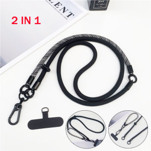 2 In 1 Multifunctional Mobile Phone Lanyard Wrist Straps Crossbody Phone Neck Rope Removable Removable Phone Lanyards