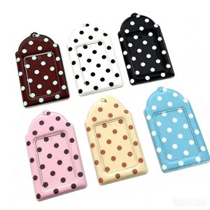 1PC Polka Dot Card Holder 3 Inch Photocard Card Sleeve Kpop Idol Card Holder Backpack Accessories Pendant Keychain Fans Gifts