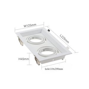 JOYINLED Aluminum Spot Light White Black Double Head Replaceable Lamp Holder GU10 Tube Holder MR16 Ceiling Lamp Holder