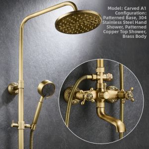 JUNSHEN | Vintage Style Antique Copper Shower Set Home Bath