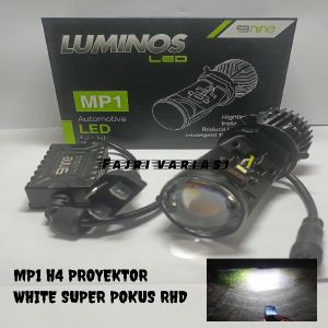 NINE SATU BUAH LAMPU UTAMA LED H4 MINI PROJECTOR HI LOW MP1 SUPER TERANG UNTUK LAMPU MOTOR DAN MOBIL