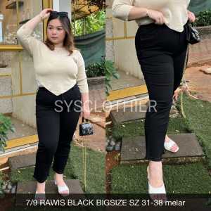 Celana Jeans Wanita 7/9 Rawis Black - SYS CLOTHIER