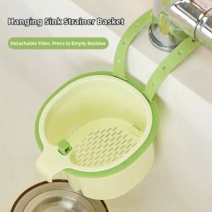 Hanging Sink Strainer Basket with Fine Mesh Filter for Kitchen Sink Drainage and Food Waste Separation Easy Install and Clean Dish Rack Organizer for Small Kitchens