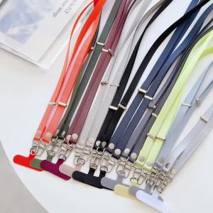 Universal Adjustable Mobile Phone Lanyard Crossbody Necklace Strap Phone Case With Patch Protection Case Polyester Phone Cord