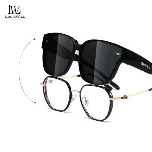 LouisWill Sunglasses Cover TAC Polarized Sunglasses UV400 Eyewear Polarized Wraparound Sunglasses Fit Over Light Glasses Anti-Glare Cover Over Sun Glasses for Outdoor Travel Driving