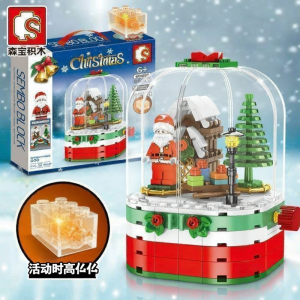 Christmas Light Rotating Childrens Building Blocks