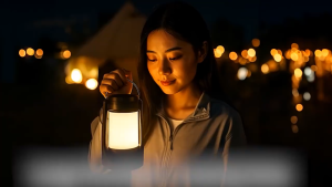 OOKAS New Portable LED Camping Lantern with Handle Solar & Type-C Charging Hanging & Handheld Tent Light