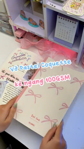 Vở kẻ ngang chấm may dán gáy Pas Coquette KLONG B5 100GSM 80 120 trang MS: 860 861