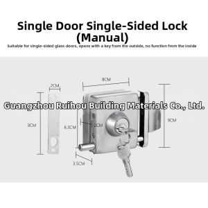 Stainless Square Sliding Glass Door Lock