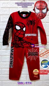 PROMO GRATIS NAMA BAYAR DITEMPATTERMURAHTERBARU SETELAN SPIDERMANKOSTUM SPIDERMANBAJU SPIDERMANTOPENG SPIDERMANPIYAMA SPIDERMAN 18BL-9TH