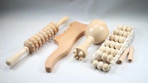 20244Pcs/Set Natural Wooden Tpy Massage Tools Professional Maderoterapia Kit Colombiana Wood Lymphatic Drainage Massager Tools