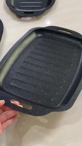 BW-C1338 Wajan Panggangan Panjang Portabel Grill Pan Korea Datar BBQ Anti Lengket Tahan Panas