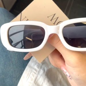 🔥Cc.👍Korean retro square childrens sunglasses outdoor anti-ultraviolet cute sunglasses rectangular childrens glasses UV400 oval solid color childrens glasses