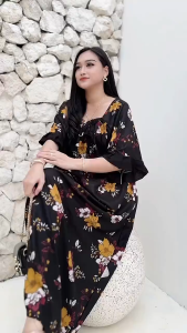 ALIYAH DRESS MAWAR / DASTER RAYON PREMIUM / LD 130 CM BUSUI BUMIL DASTER IBU NYAMAN HALUS ADEM