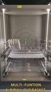 MULTI-FUNCTION PULL OUT BASKET - CHROME/STAINLESS STEEL