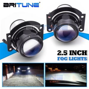 2.5 Inch Fog Lights PTF Lenses Bi-xenon Projector Use H11 HID LED Bulbs Universal Driving Lamps Spotlight Car Motorcycle Tuning
