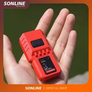 SONLINE- Lampu Sensor Warna Hitam /Lampu LED Sensor Ganda/LED Flashlight Portable