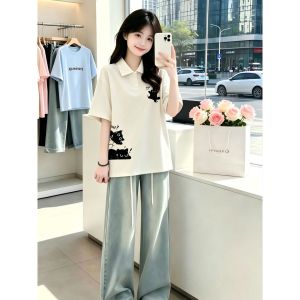 V.C.I | Loose Cotton Polo T-shirt for Teen Girls
