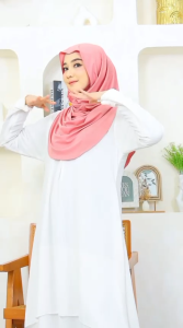 NH Store - Hijab JISOO Instan 2in1 Plus Inner - Kerudung Malay Oval All Size Fit To L Bahan Jersey PREMIUM