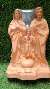 Tượng Gia đình Thánh gia màu nâu vàng 28cm 32cm trang trí bàn thờ công giáo