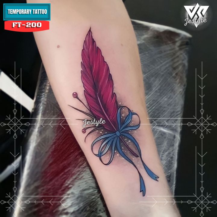 FT200 Tato Temporer Temporary Tattoo Bulu Lazada Indonesia FT200 Tato Temporer