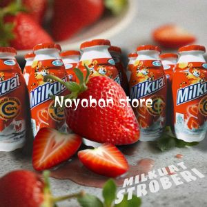 Susu Milkuat botol kecil rasa stroberi dan jeruk 65ml paket 20 pcs