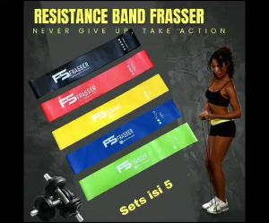 Frasser Tali Resistance Loop Bands 1  Set isi 5pcs Elastis  Fitness Premium Tali Olahraga RST ST 01