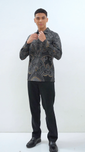 AMK Kemeja Batik Pria Lengan Panjang SHB Awira Ls Green
