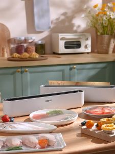 SyokSyok ECOCO Food Packaging Cling Film Cutter Kitchen Food Grade Cling Bag Plastic Wrap Cutter Cling Film Dispenser