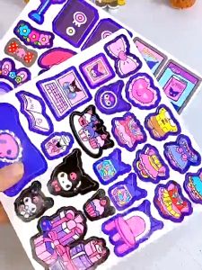 หนังสือแม่เหล็ก ฉากแต่งตัว เงียบสงบ ตัดฟรี แฮนด์เมด diy ของเล่นเสริมการเรียนรู้ ตัวละครการ์ตูน สําหรับเด็ก