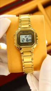 Jam Tangan Wanita Digital Stainless Steel SKMEI 2387 Model Baru Original - 30mm Mungil
