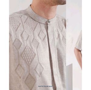 Baju koko muslim dewasa bordir lengan pendek terbaru