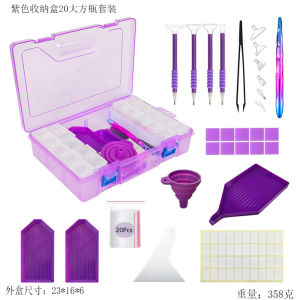 Hộp Đựng Đồ Trang Trí Kim Cương Trong Suốt 64 Ô Mới Hộp Đựng Hạt Pha Lê Nhựa Để Sắp Xếp Đồ Dùng Bàn Làm Việc