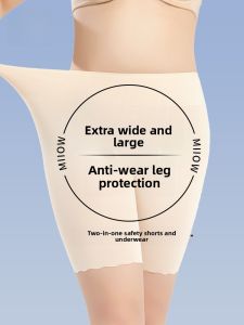 MiiOW | Plus Size Womens Safety Pants High Waist Short Tights Anti Wear Leggings Prevent Exposure Bottoms And Underwear Combination
