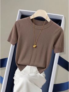 Slimming Plus Size Short Sleeve Knit Top