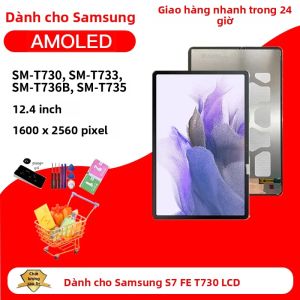 Màn Hình LCD 12.4 Inch Bảng Điều Khiển Màn Hình Cho Samsung Tab S7 FE T730/T733/T735/T736B Bộ Số Hóa Cảm Ứng Điện Dung Thay Thế