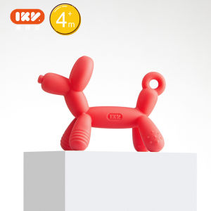 IKV Balloon Dog Teething Toy Baby Teething Chew Stick Oral Desire Period Anti-Eating Hands Silicone Teether for Infants And Toddlers