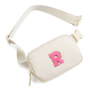 Initial Belt Bag Fanny Pack Crossbody Bag for Girls Birthday Gifts Teen Girl Trend Stuff Personalized Letter Gifts for Daughter